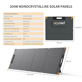 Amazon.com : PECRON 200 Watt Solar Panel, Portable Solar