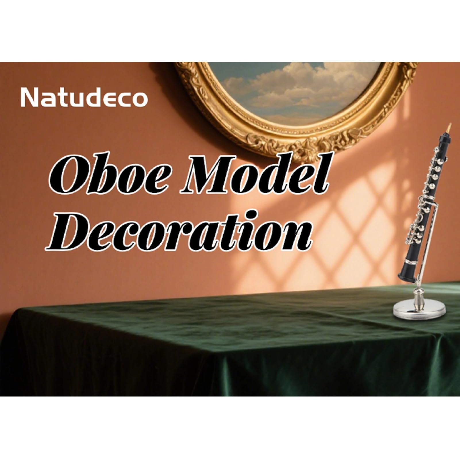 Mini Oboe Modell Musikinstrument Miniatur Dekoration Oboe-Replik mit Aufbewahrungsbox