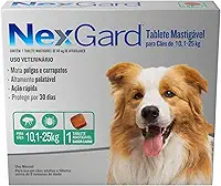Nexgard Antipulgas e Carrapatos para Cães de 10,1 a 25kg, 1 tablete