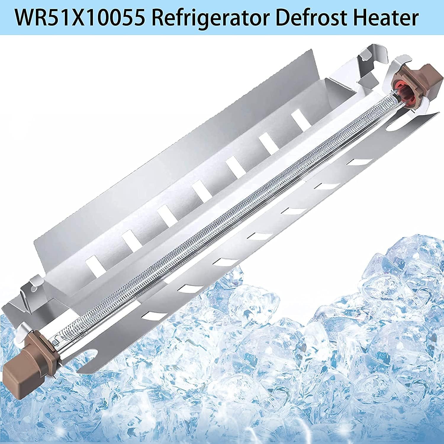WR51X10055 Refrigerator Defrost Heater Replacements WR55X10025 Temperature Sensor WR50X10068 Defrost Thermostat Compatible with general Electric Refrigerators WR51X10030(2 set)