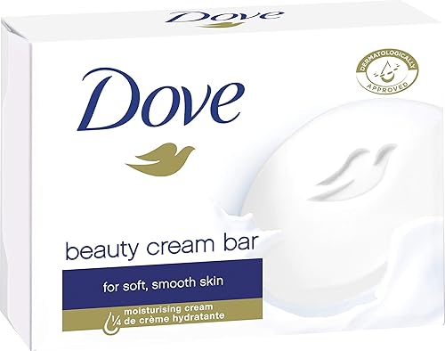 Dove Barra de belleza crema hidratante blanca, 3.5 onzas