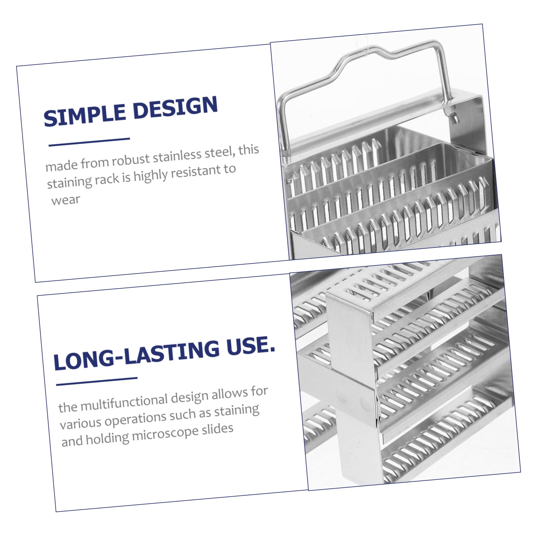 Metal Microscope Slide Rack Iplusmile Microscope Slides Rack 30 Positions Stainless Steel Staining ...