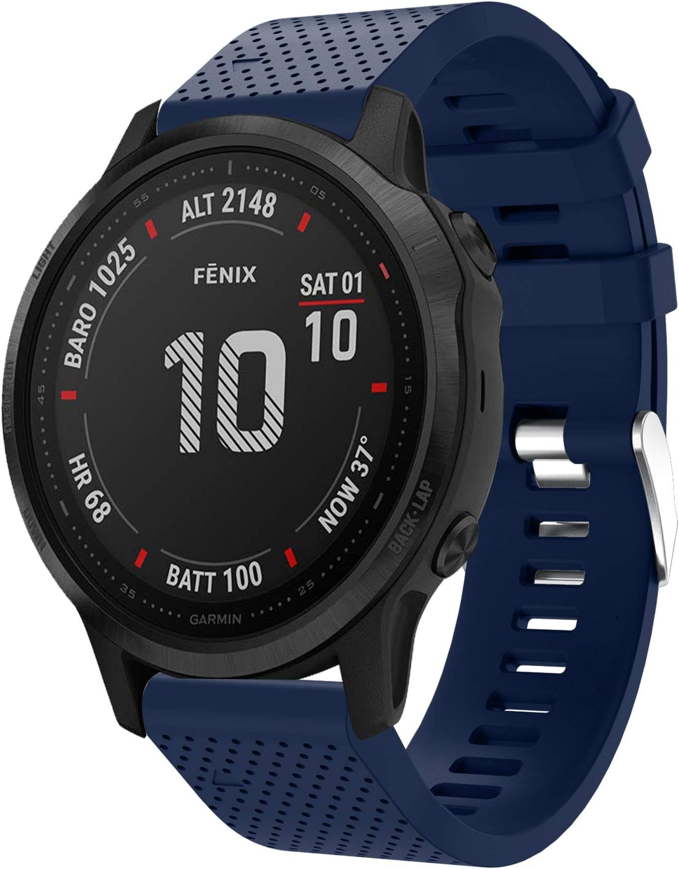 Fit for Garmin Fenix 6S Pro Watch Bands, Fenix 6S Sapphire Quick Fit 20 Watch Band Silicone Replacement Straps Accessory Band Wristbands Fit for Garmin Fenix 5S Plus for Women Men (Navy)