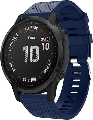 Vista 8 de Correas de reloj Garmin Fenix 6S Pro, Fenix 6S Sapphire Quick Fit 20 correas de repuesto de silicona para reloj Garmin Fenix 5S Plus para mujeres