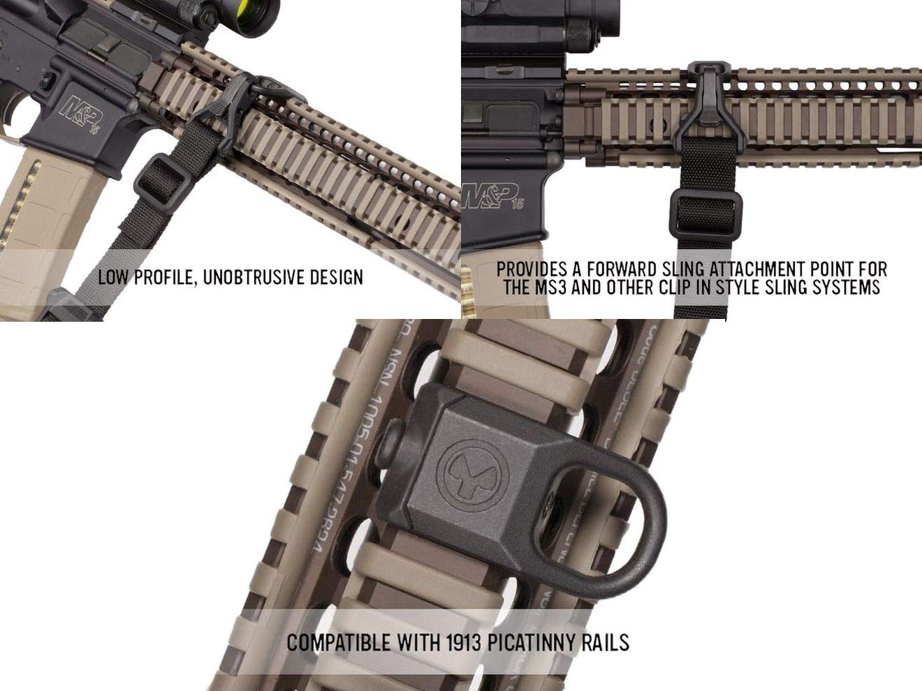 MAGPUL ブラック スリング 実物 MAGPUL】 RSA - Rail Sling Attachment (20mm レイルスリング