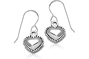 Adorable Puffy Beaded Heart Earrings