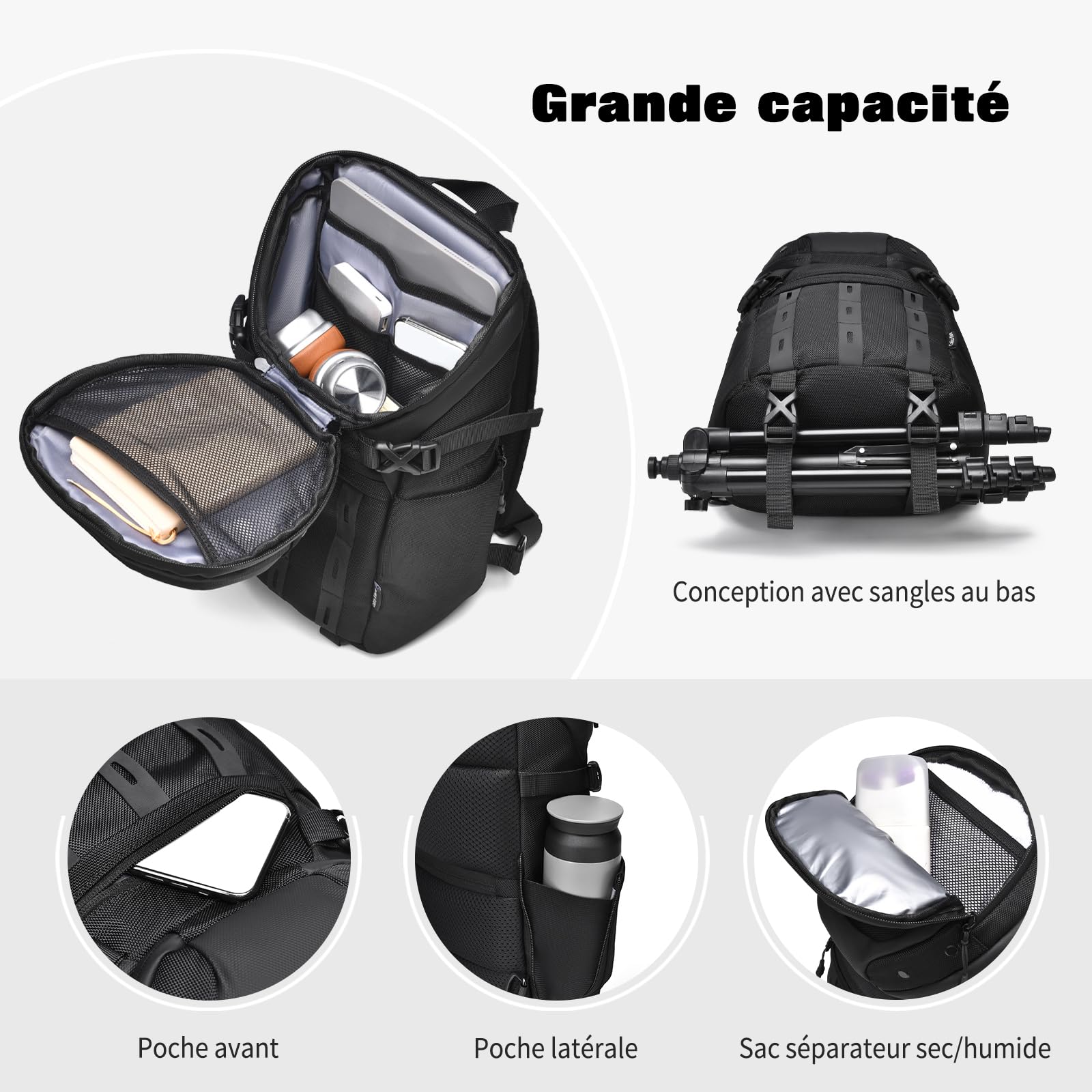 FANDARE Sac Poitrine Homme 22x12x37cm Oxford Imperméable
