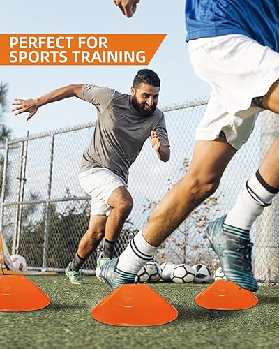 Miniatura 6 de duskeep - Paquete de 3050100 conos de fútbol, conos de disco para entrenamiento deportivo con bolsa de malla, conos deportivos para entrenamiento y