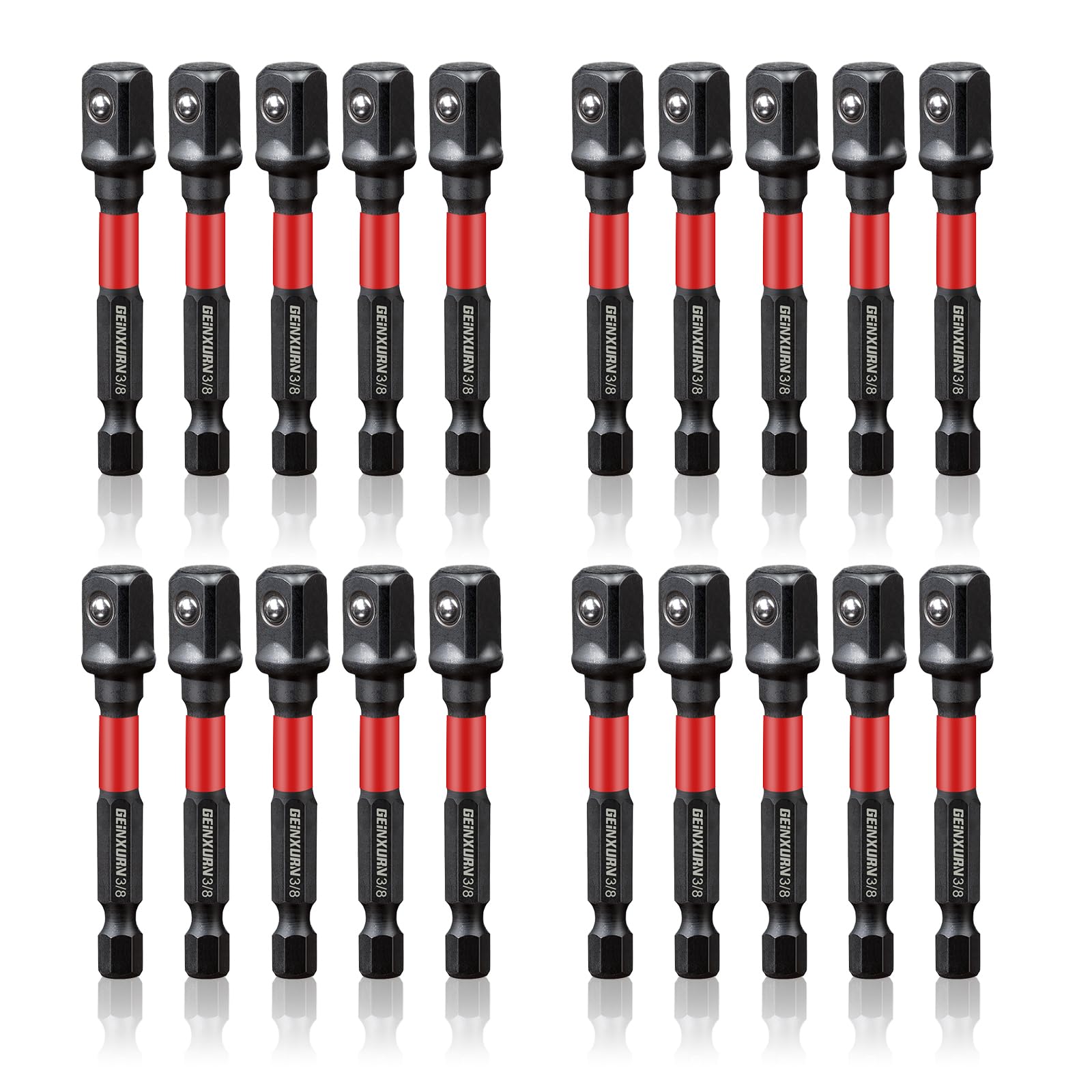 Geinxurn 20PCS 1/4 to 3/8 Impact Adapter Set
