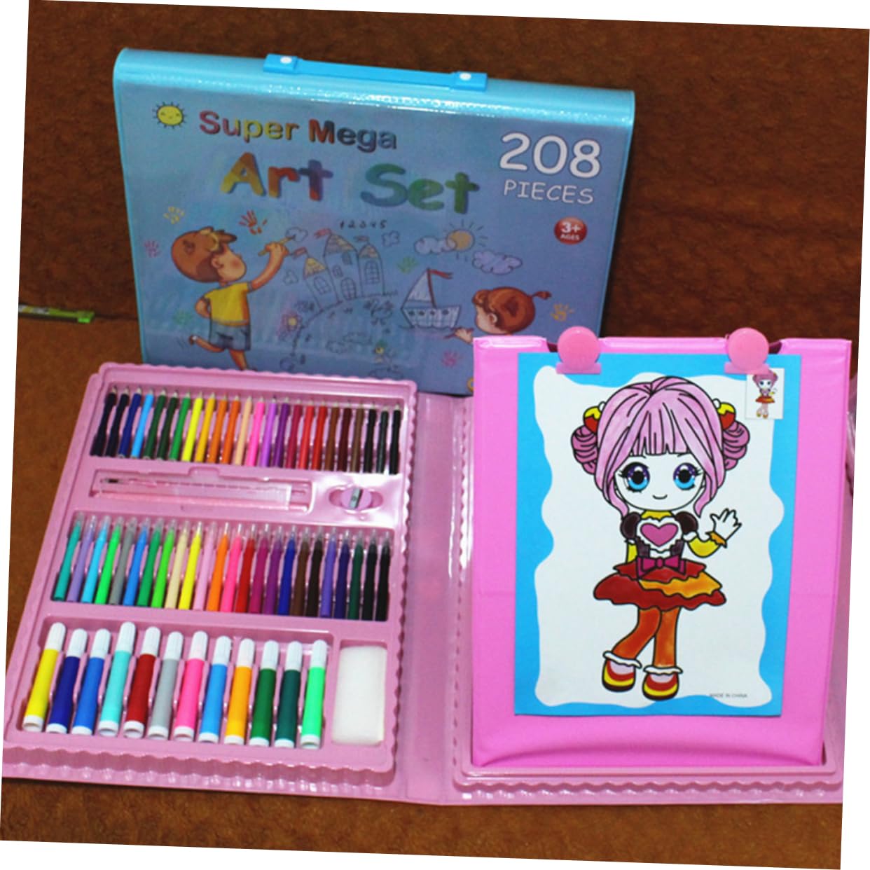 NUOBESTY Set di Penne Gel Rosa 208 Pezzi per Disegno e Colorazione | Punta Fine, Scrittura Fluida e Linea Regolare, per Adulti e Ragazzo Ragazza, Corpo in Plastica