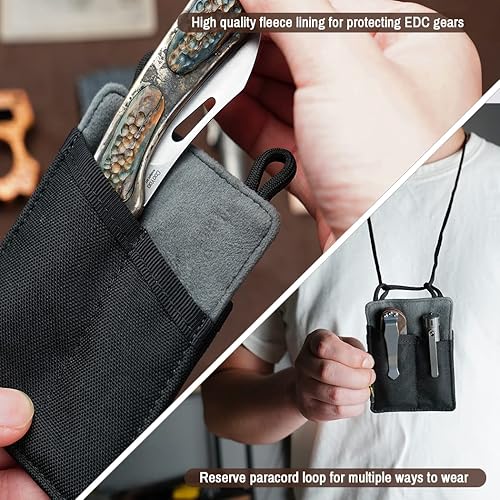 Miniatura 3 de VIPERADE VE6 - Bolsa EDC, organizador de bolsillo con trabilla para cinturón, bolsa organizadora EDC de 4 bolsillos, bolsa de bolsillo EDC para