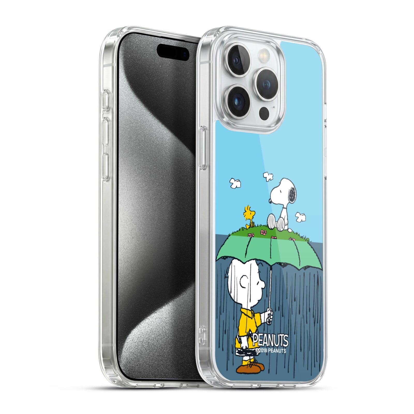 Head Case Designs Licenza Ufficiale Peanuts Charlie, Snoppy & Woodstock Metà E Risate Custodia in Gel [Protezione di Grado Militare] Compatibile Con Apple iPhone 15 Pro Max E Compatibile Con MagSafe