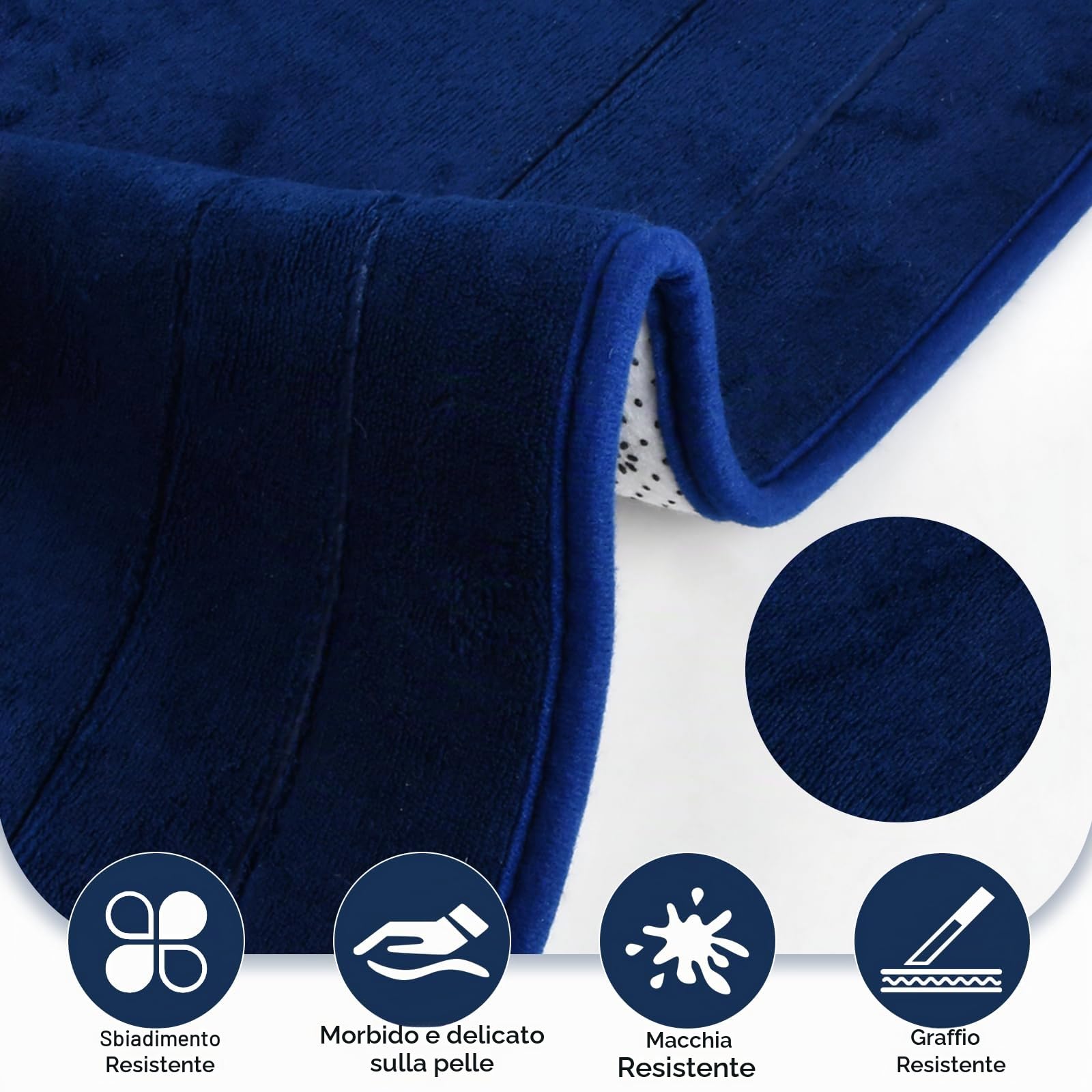 Tappeto Bagno, 3 pezzi, Morbido Tappetino in Microfibra Antiscivolo e Tappetino Bagno a Forma di U, Tappetini Doccia ad Assorbimento d'acqua, Lavabile in Lavatrice