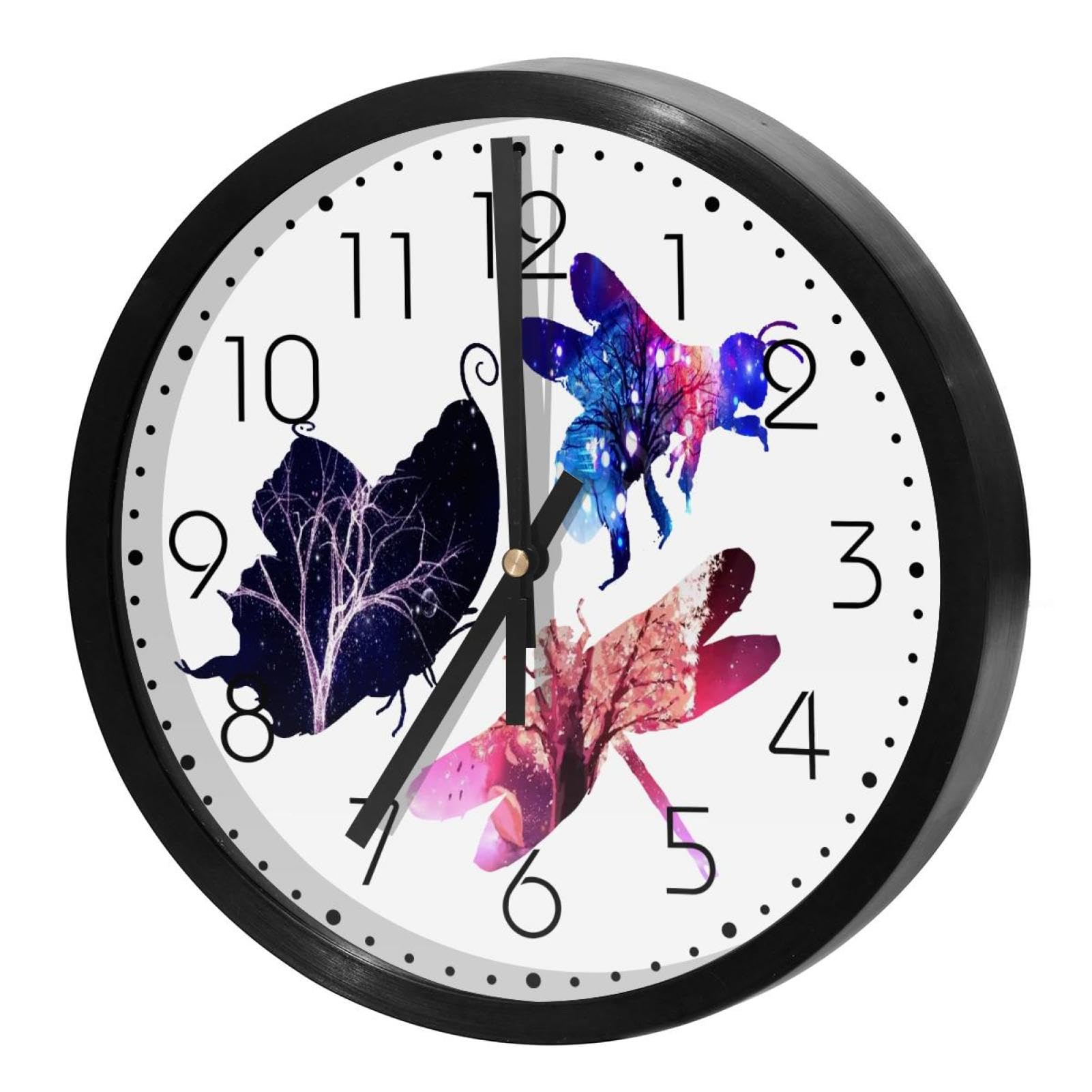 Horloge murale silencieuse pour bureau et cuisine décor abeille à quartz
