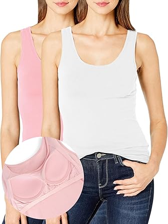 Cami tops with bra support Clearance