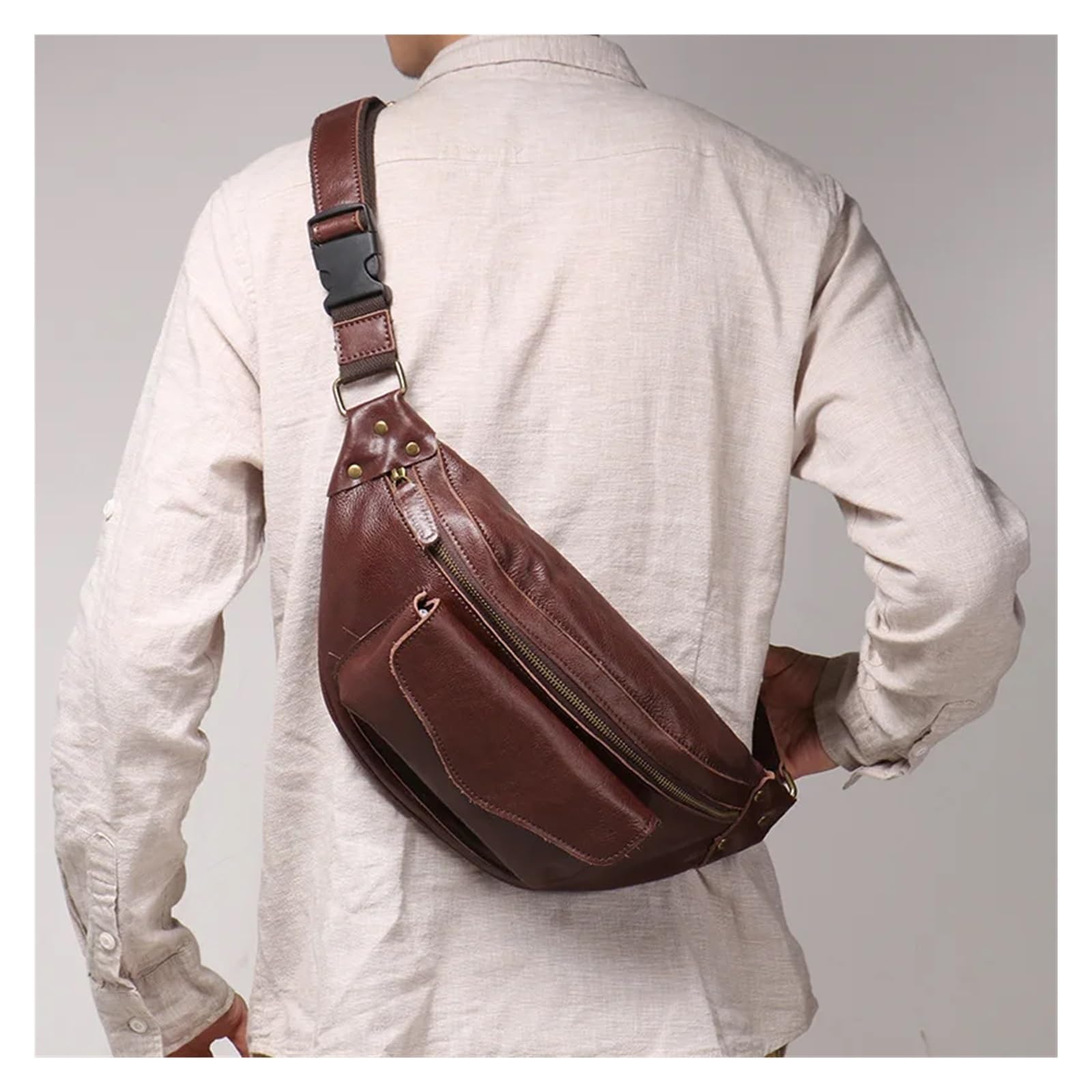 Bolso Pecho Hombre Bolso Deportivo for el Pecho, Bolso Cruzado Informal for Hombre, de Hombro