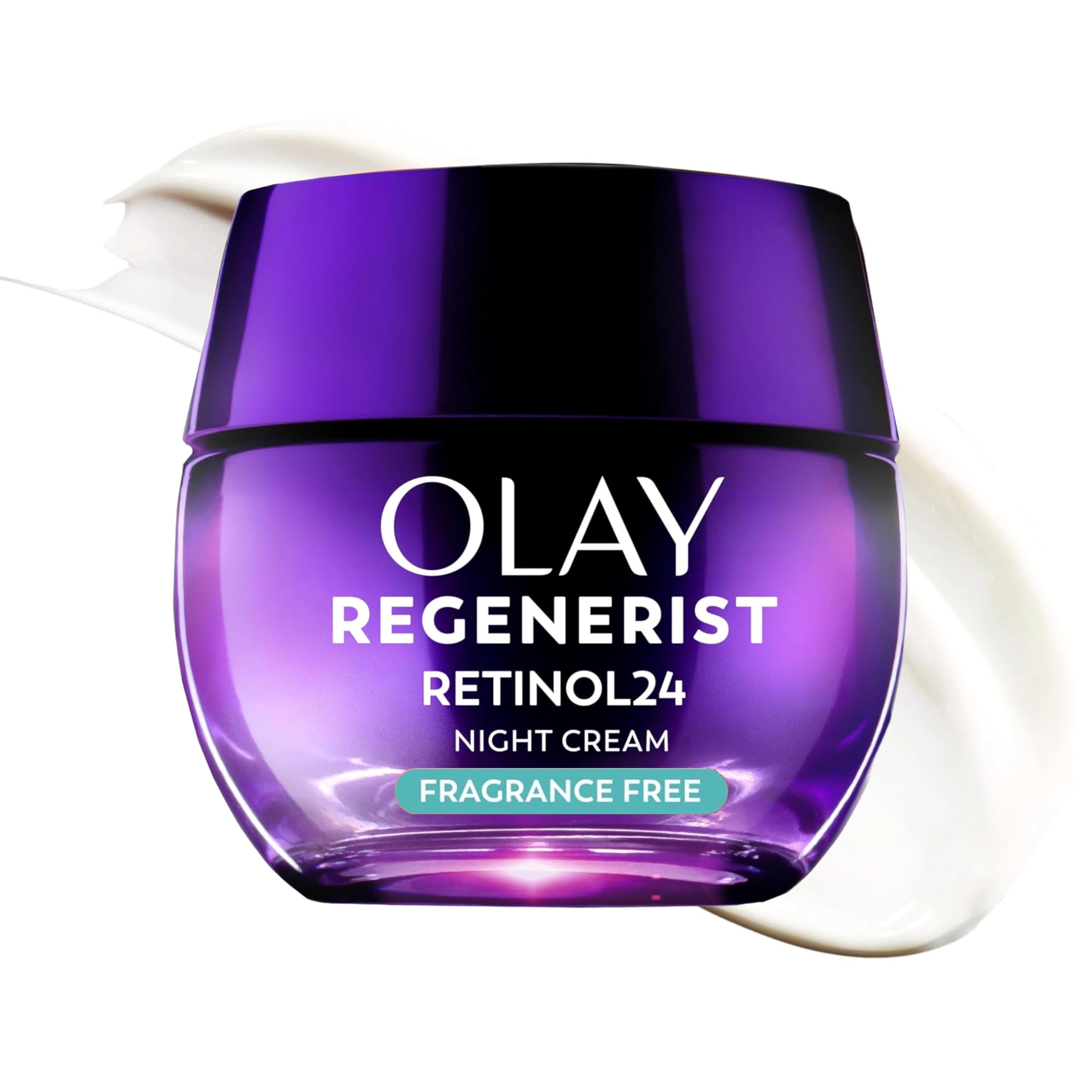 Olay Retinol Night Cream for Women, Anti-Aging Face Moisturizer, Fragrance-Free, Gift for Women, Non Greasy - Anti-Wrinkle, Hydrating Skin Care - Triple Collagen Cream, Peptide, Niacinamide, 1.7oz