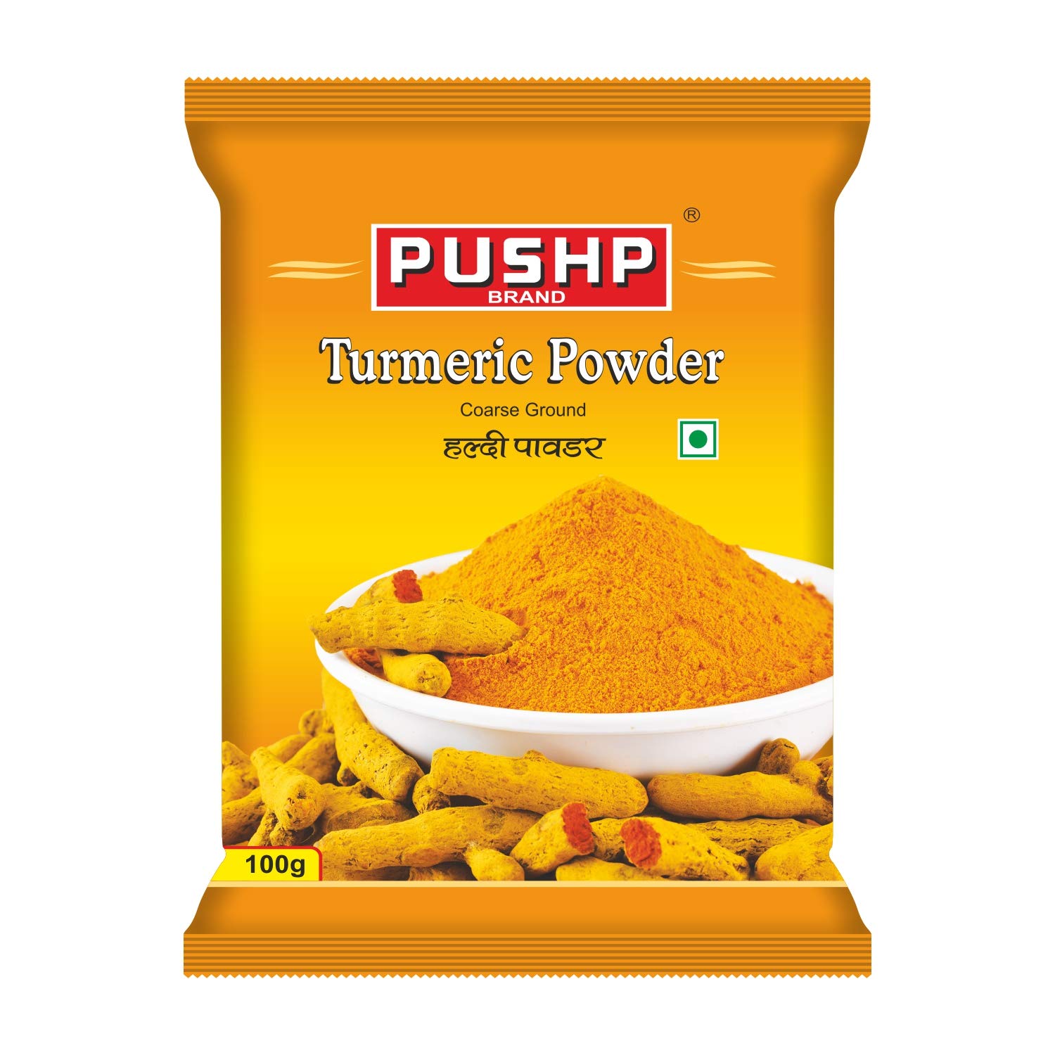 Pushp BrandTurmeric Powder Pouch (100gm pack) (Pack of 1)