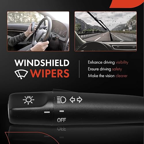 Miniatura 5 de A-Premium Interruptor de señal de giro, atenuador de faros delanteros multifunción compatible con Toyota Corolla 1998-2002, RAV4 1998-2000, Tacoma