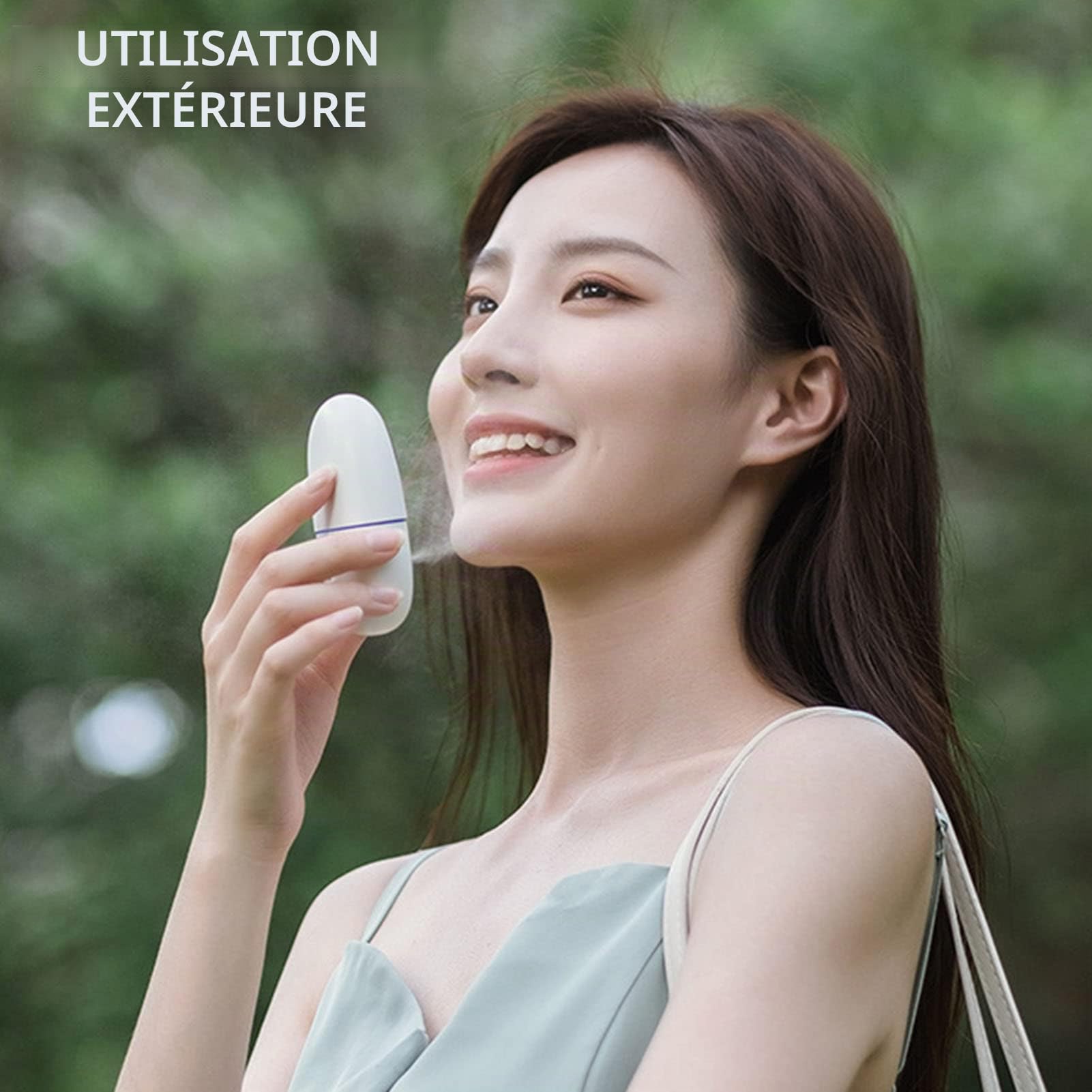 Haofy Pulv¨¦risateur de Brume Faciale, Humidificateur de Brume de Visage d'animal Mignon Pratique Rechargeable par USB pour Le Voyage 35 ML (Blanc)