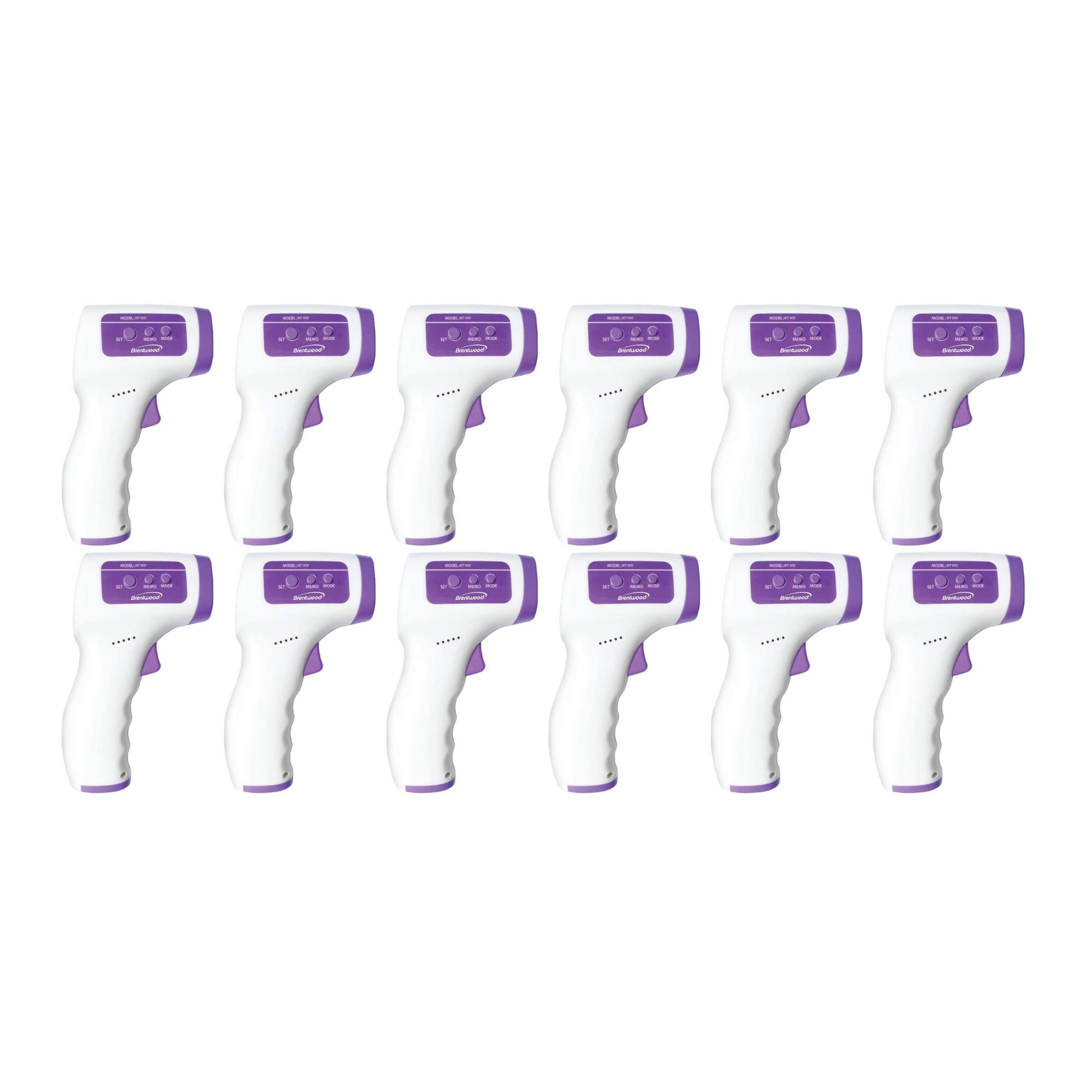 Brentwood Appliances No-Touch Temporal/Forehead Baby and Adult Infrared Thermometer - Twelve Pack (12 Items)