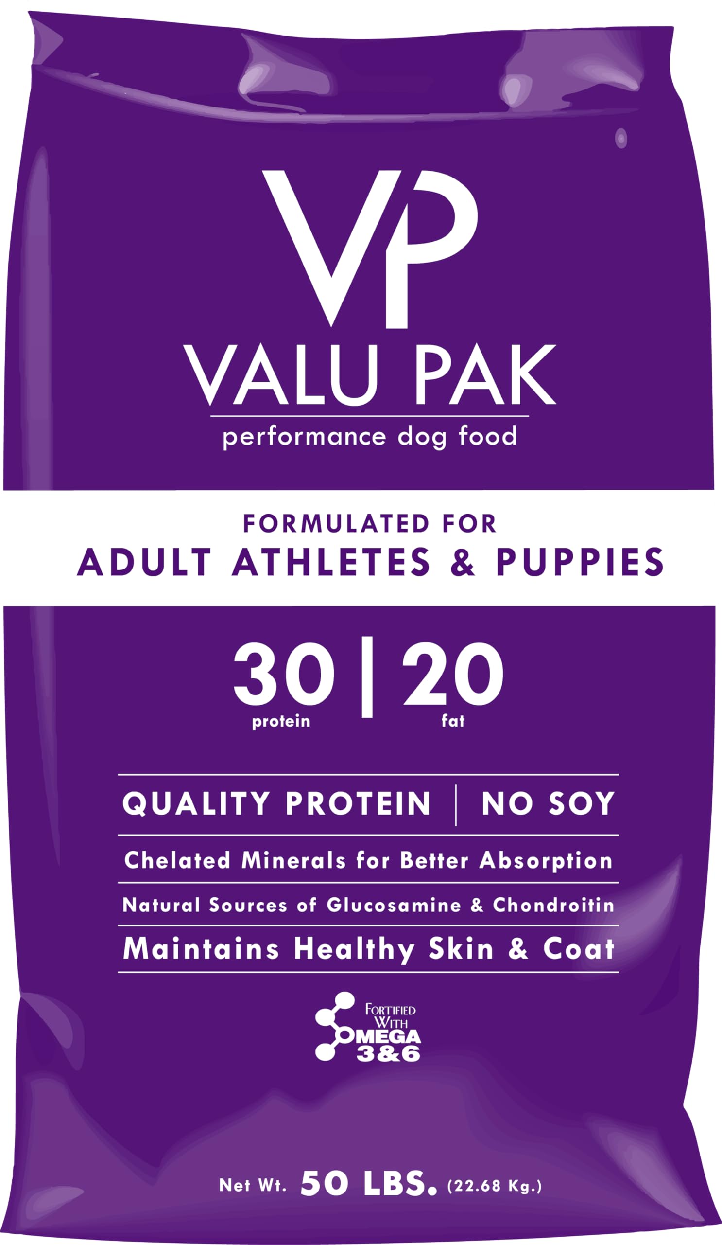 Valu-Pak 30-20 Dog Food | Purple Bag | 50 lb