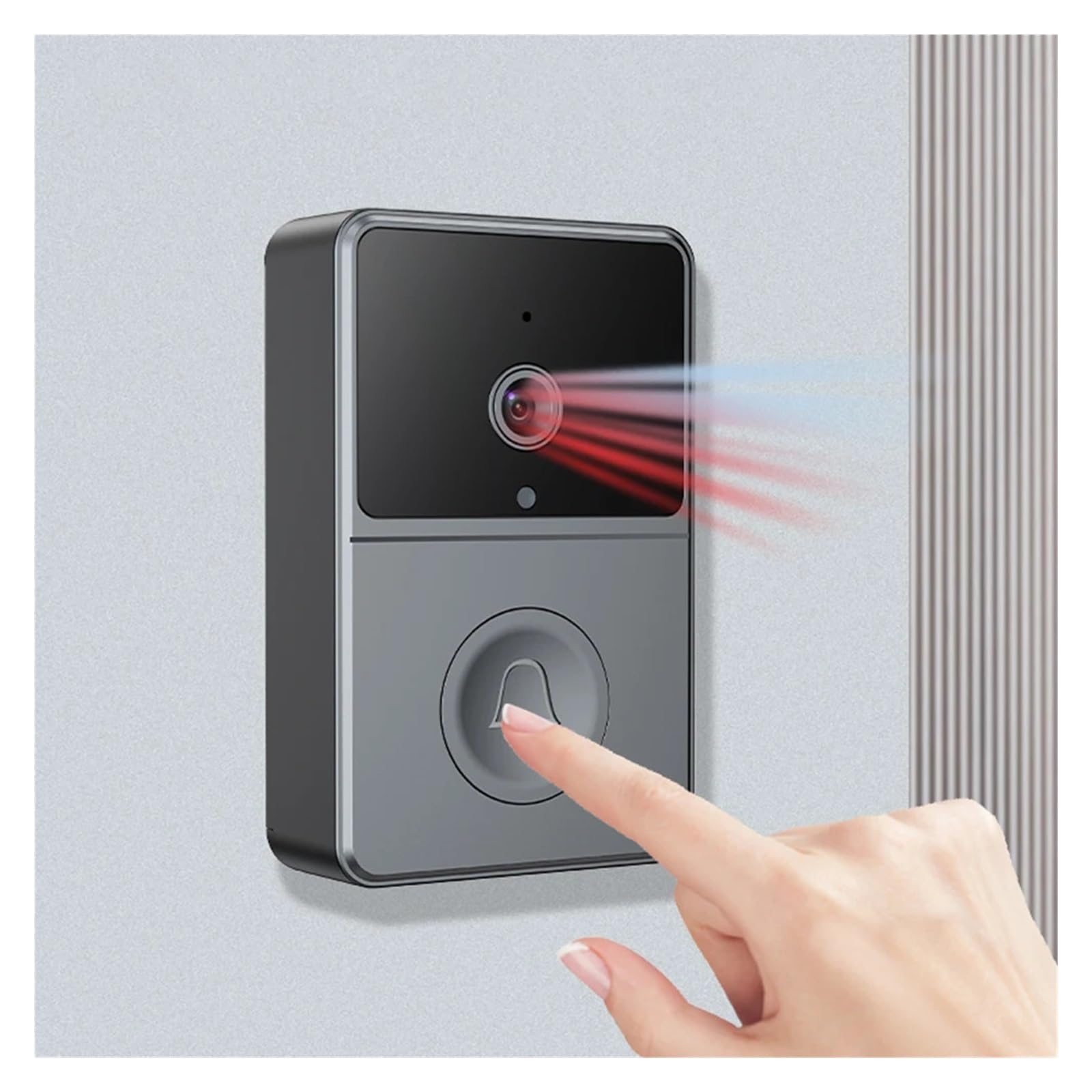 Timbre con vídeo Inteligente 2 timbres de videoportero inalámbricos,4 GHz,3 Pulgadas, intercomunicación bidireccional con cámara y Monitor oficinas y hogares