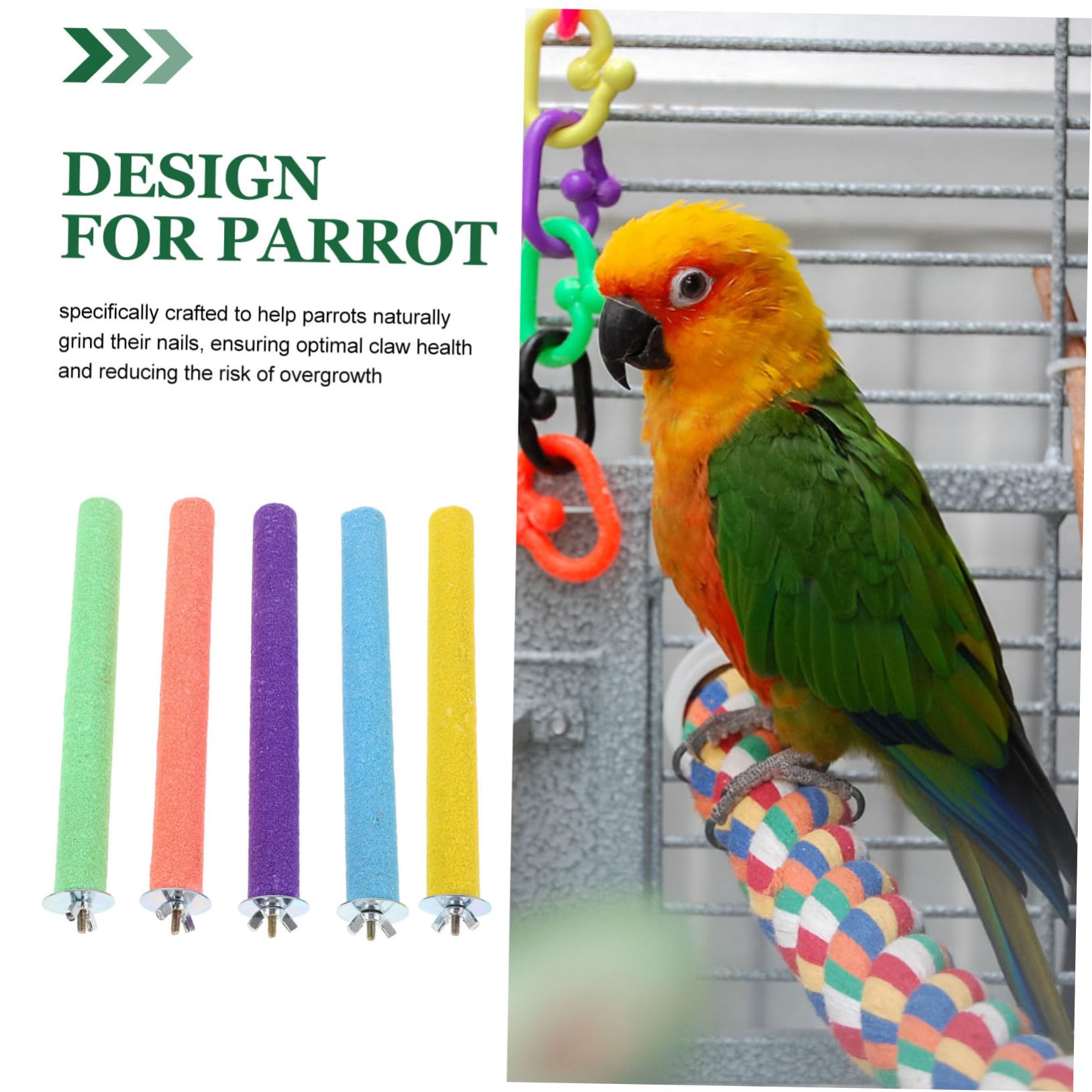 Toddmomy 10pièces Perchoirs pour Cage à Oiseaux pour Perroquets Perruches Calopsittes Conures Et Perruches Ondulées avec Plateforme pour Gratter Les Pattes Et Bâtonnets pour Naturelle des g