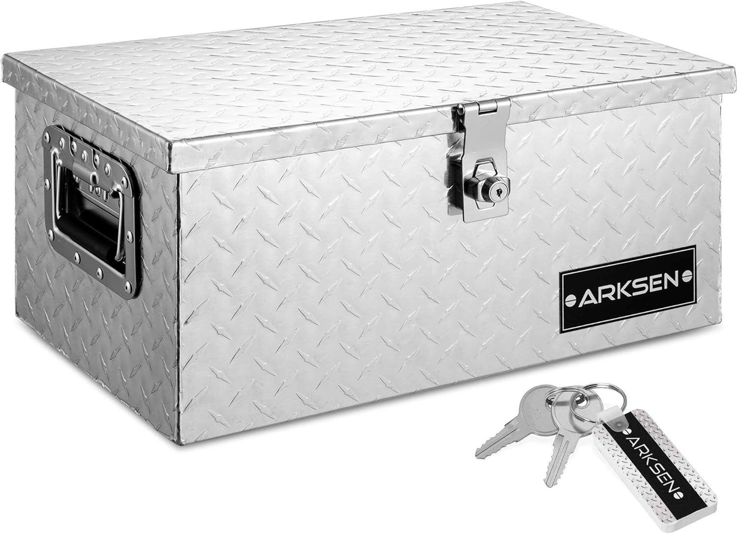 ARKSEN 20 Inch Heavy Duty Aluminum Diamond Plate Tool Box