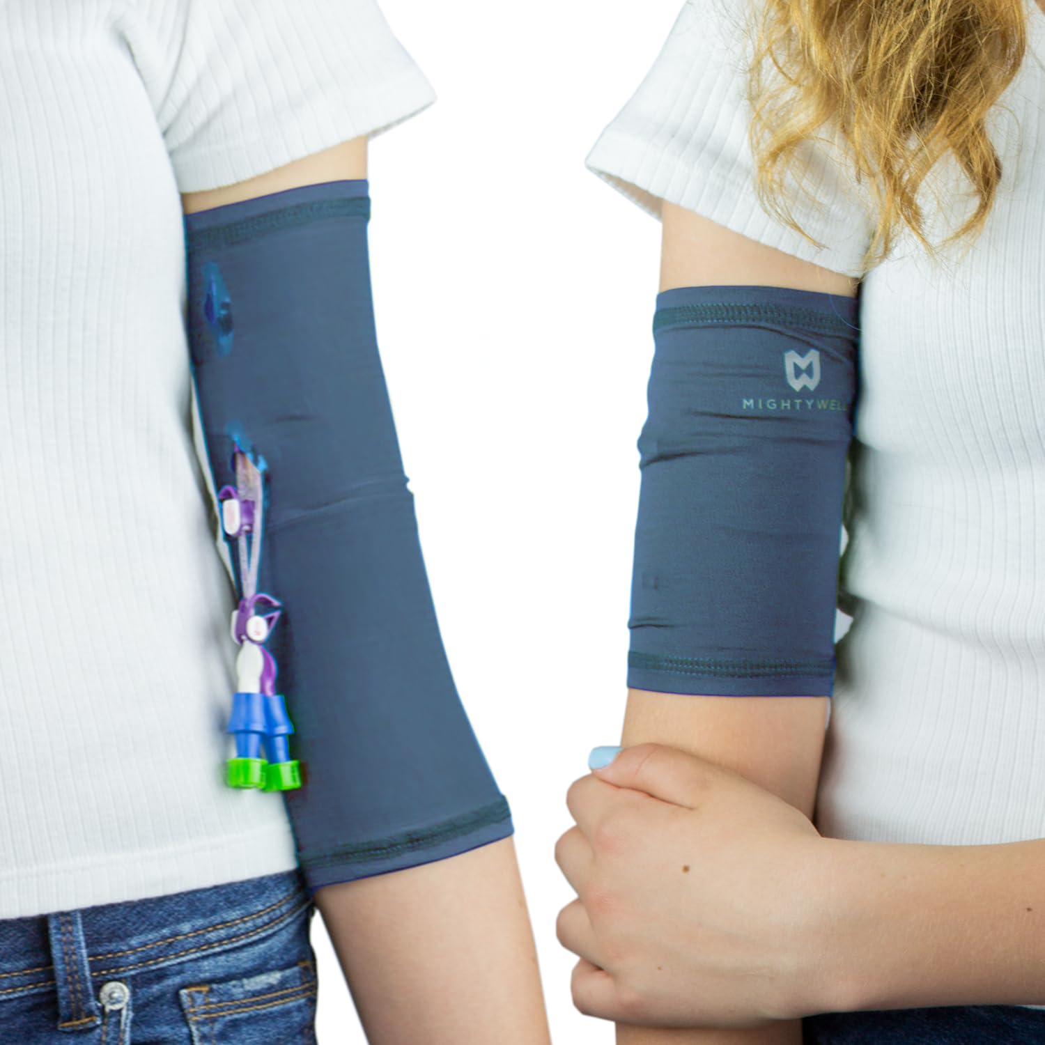 Mighty Well PICCPerfect PICC Line Cover: Soft Touch Double Layer PICC Line Arm Cover | Solid Slate, Large Solid Slate Large