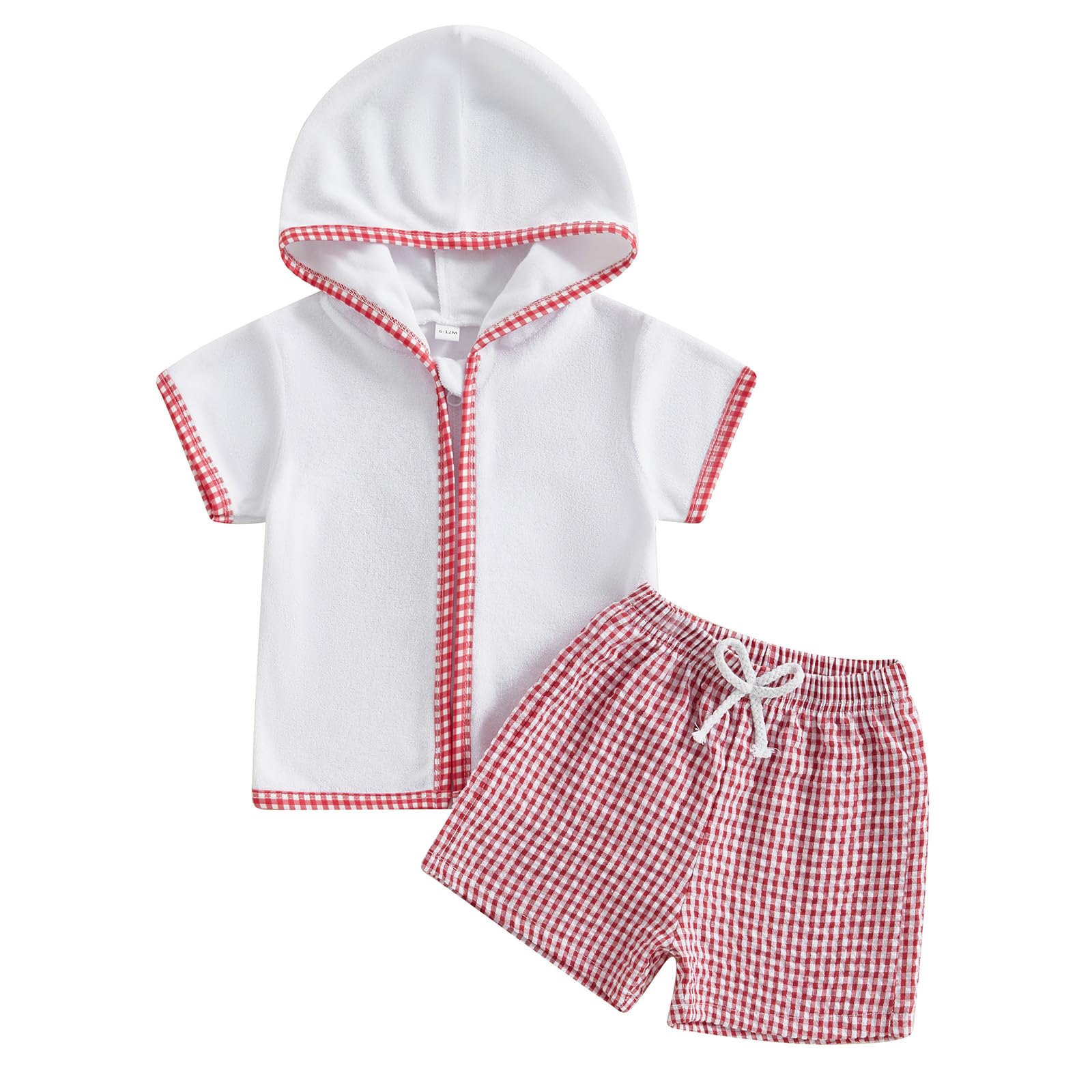 Kids Baby Boy Girl Swim Cover Up Toddler Swim Trunks and Short Sleeve Coverup Beach Bathing Suit Swimwear