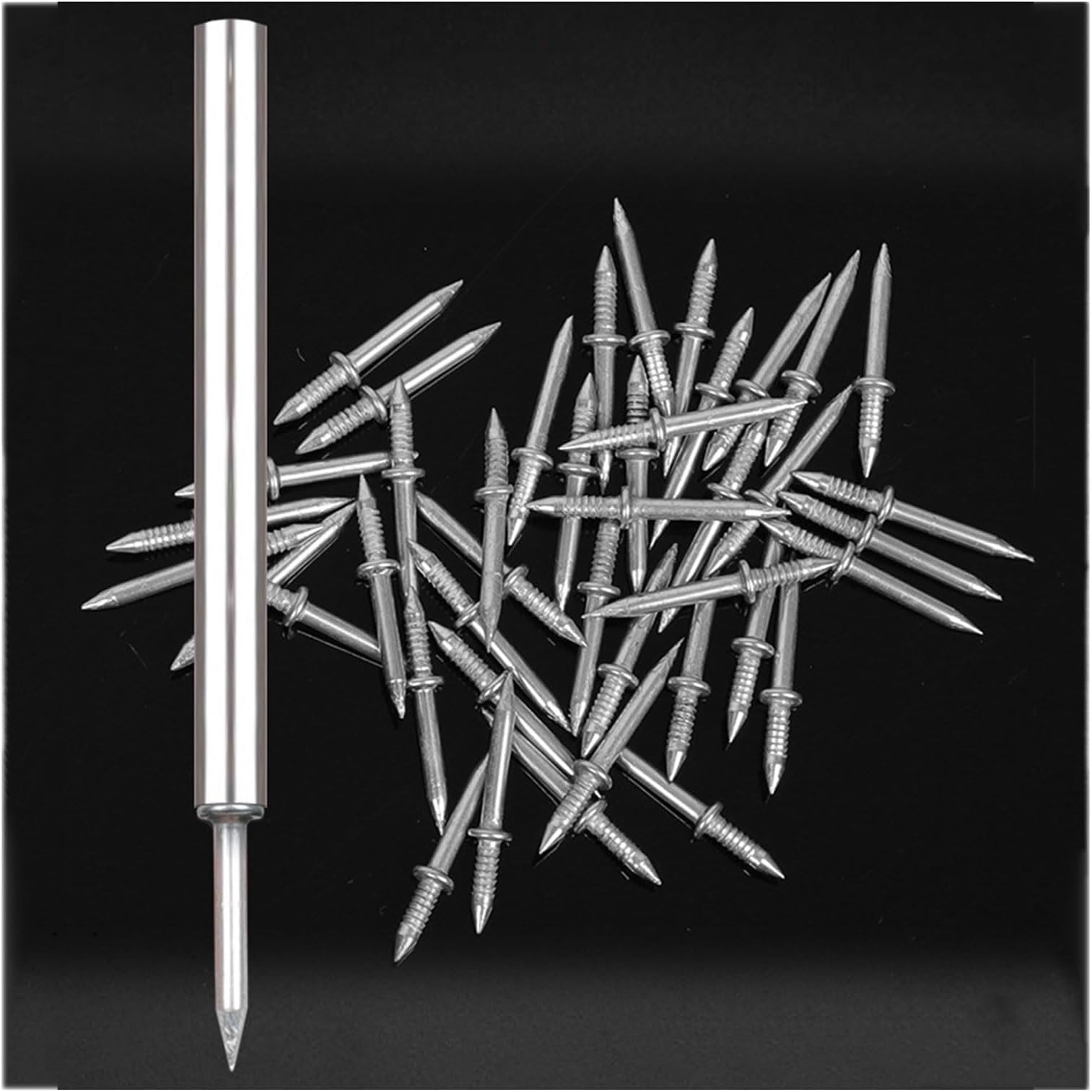 UFFD Double-Head Skirting Thread Seamless Nail,Skirting Line Without Marks Nail,Solid Wood Baseboard Seamless Nails,Invisible Security Skirting Thread Screws