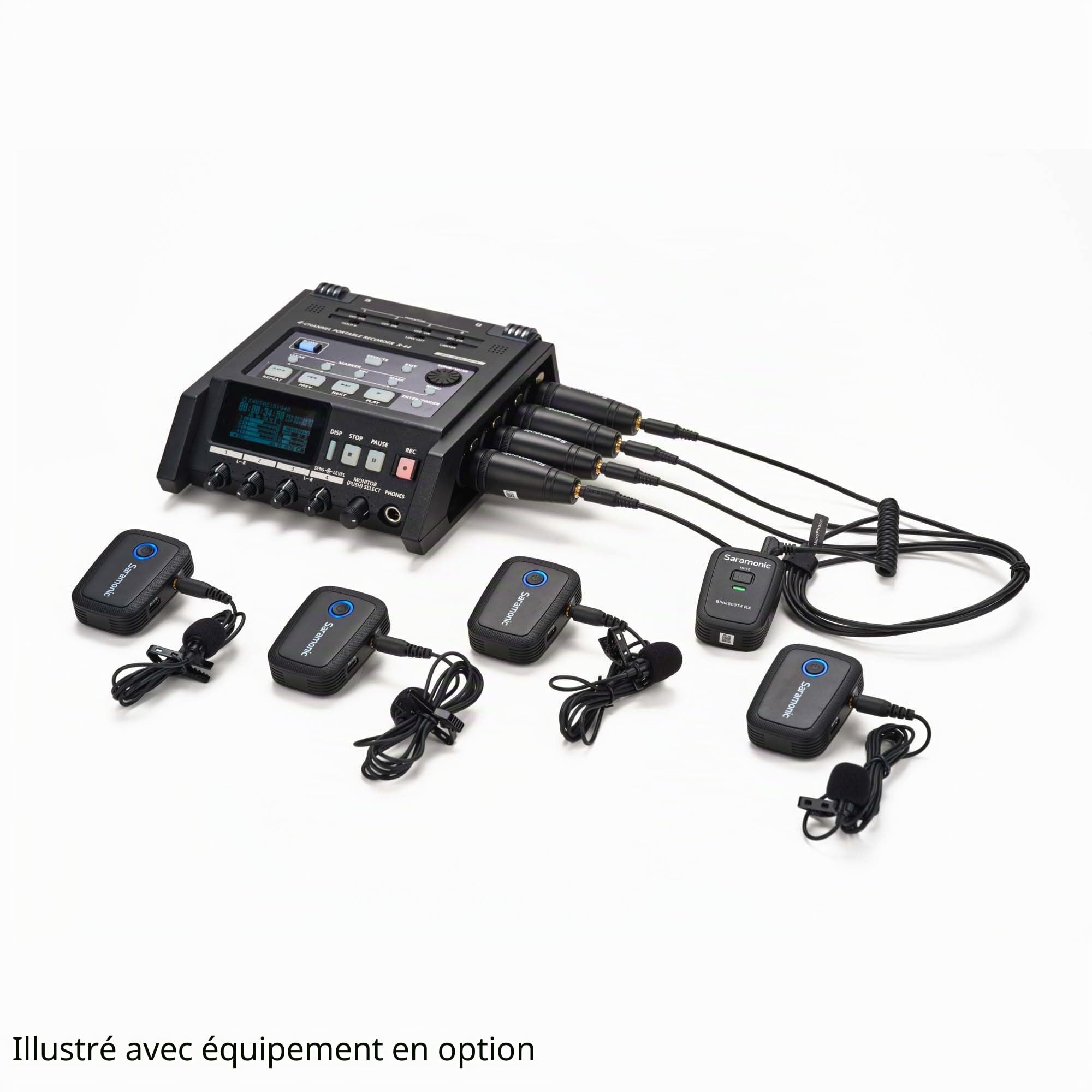 Saramonic Blink 500 T4 Version 4 personnes, microphone cravate sans fil, pour scénarios de prise de vue multi-personnes, 2,4 GHz, son 24 bits, pour reflex numérique, caméscope, smartphone, YouTube