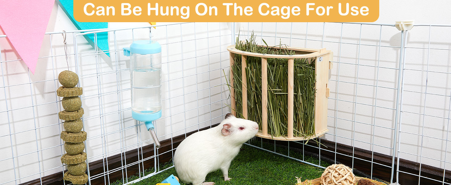 Heuraufe Aus Holz Für Kaninchen & Meerschweinchen - 31x21x21 Cm