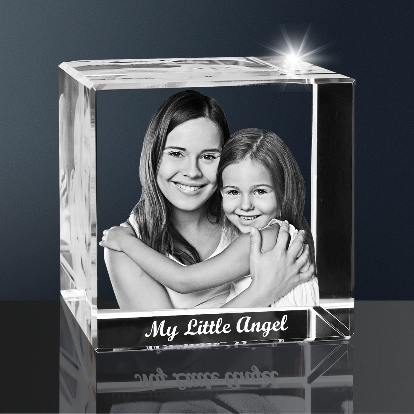 Personalized Custom 3D Crystal Laser Engraving Photo Cube Portrait Gifts for Wedding and Anniversary