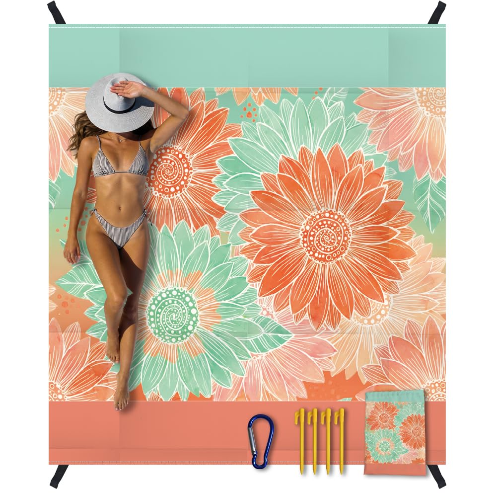 Couverture de plage imperméable 200x180 cm qui élimine le sable pour de bon