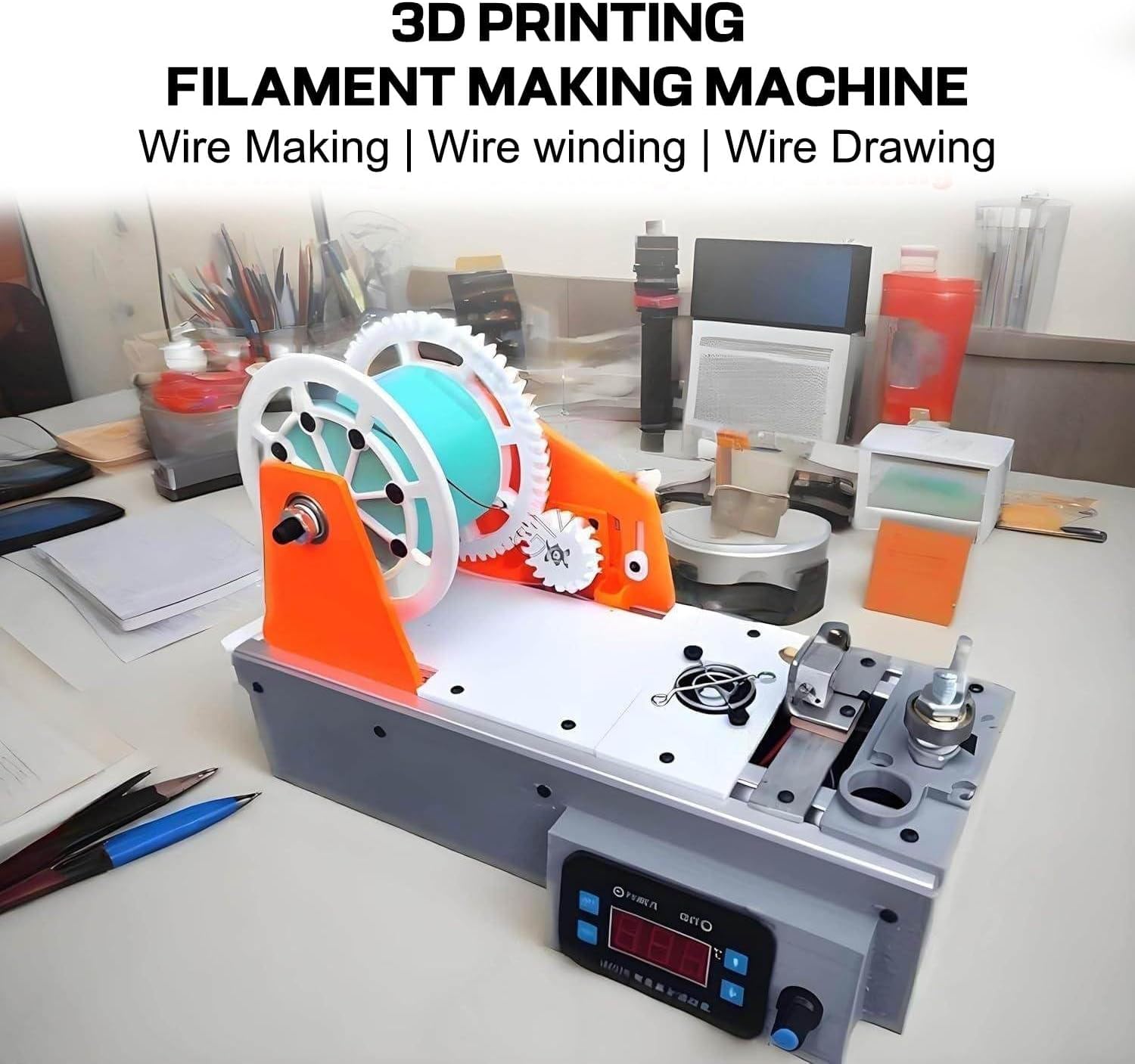 Creatore del filamento della stampante 3D, estrusore compatto dell'ANIMALE DOMESTICO con controllo della temperatura di Digital per la produzione del filamento di singolo
