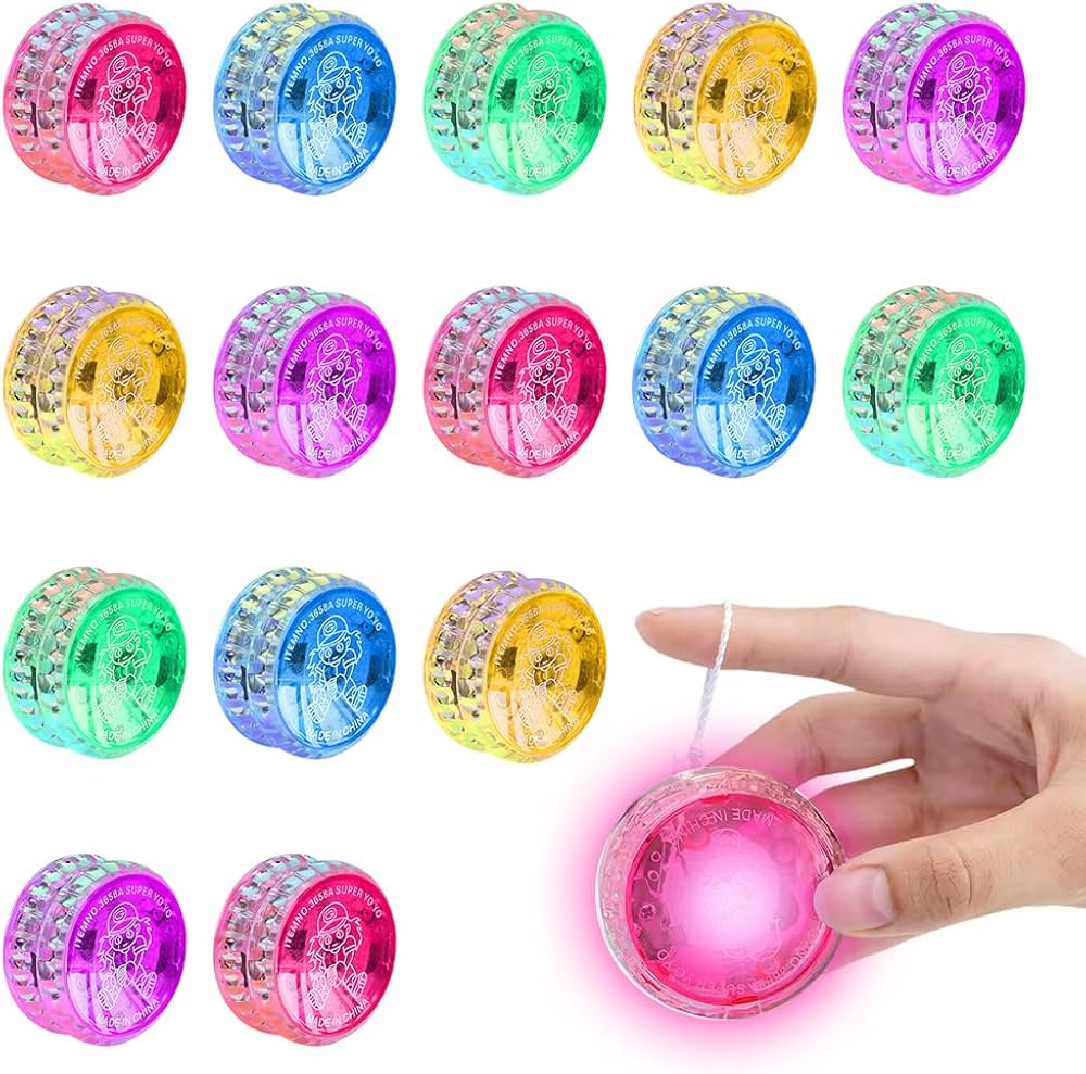 CLIUNT Yoyo LED Light, Pack of 15 JoJo Children, Lights Yoyos for