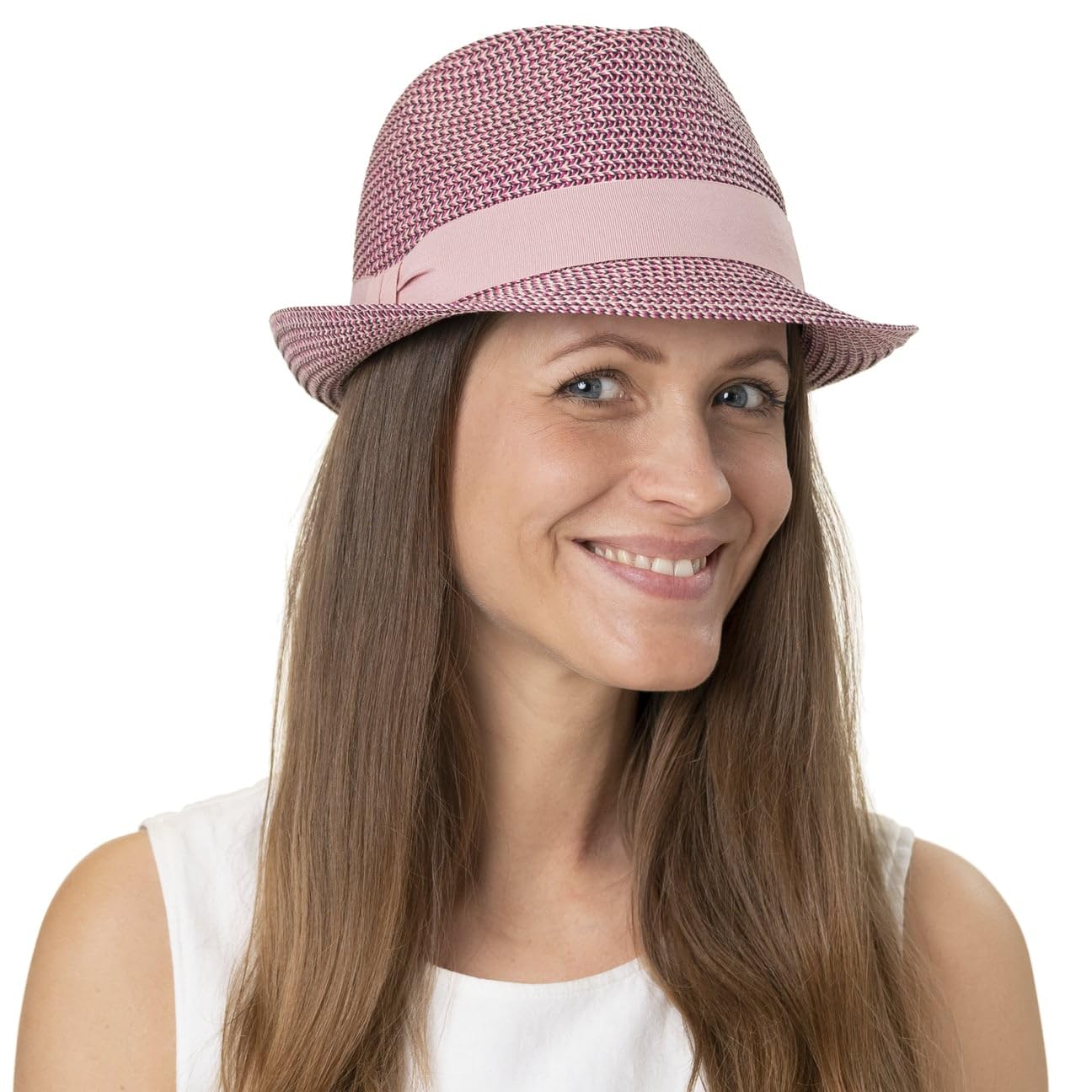 Seeberger Katalia Trilby Strohhut Damenhut Sommerhut mit Ripsband