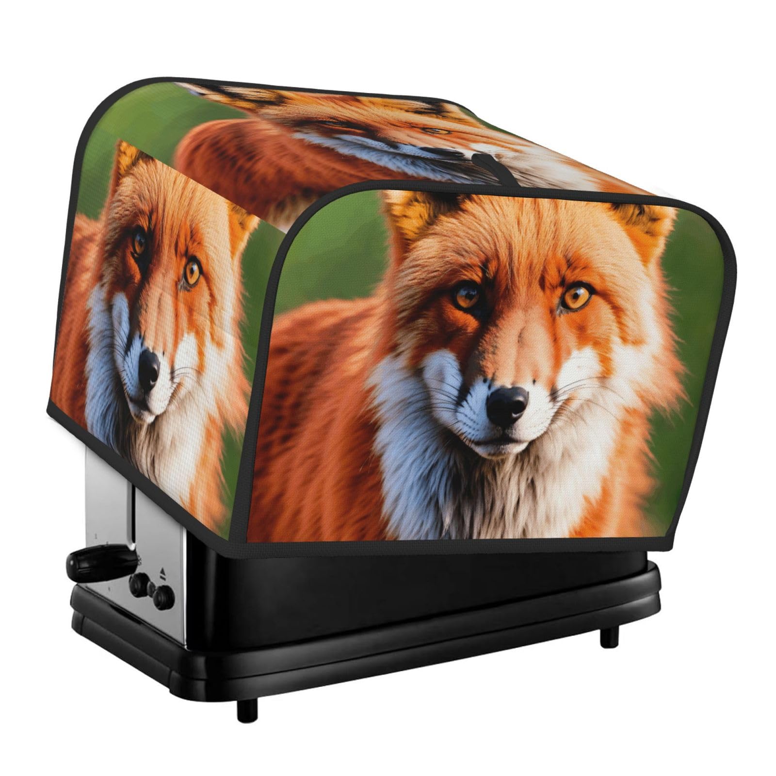 Fox Print 4-Slice Toaster Cover Dustproof Waterproof Kitchen Appliance Protector For Bread