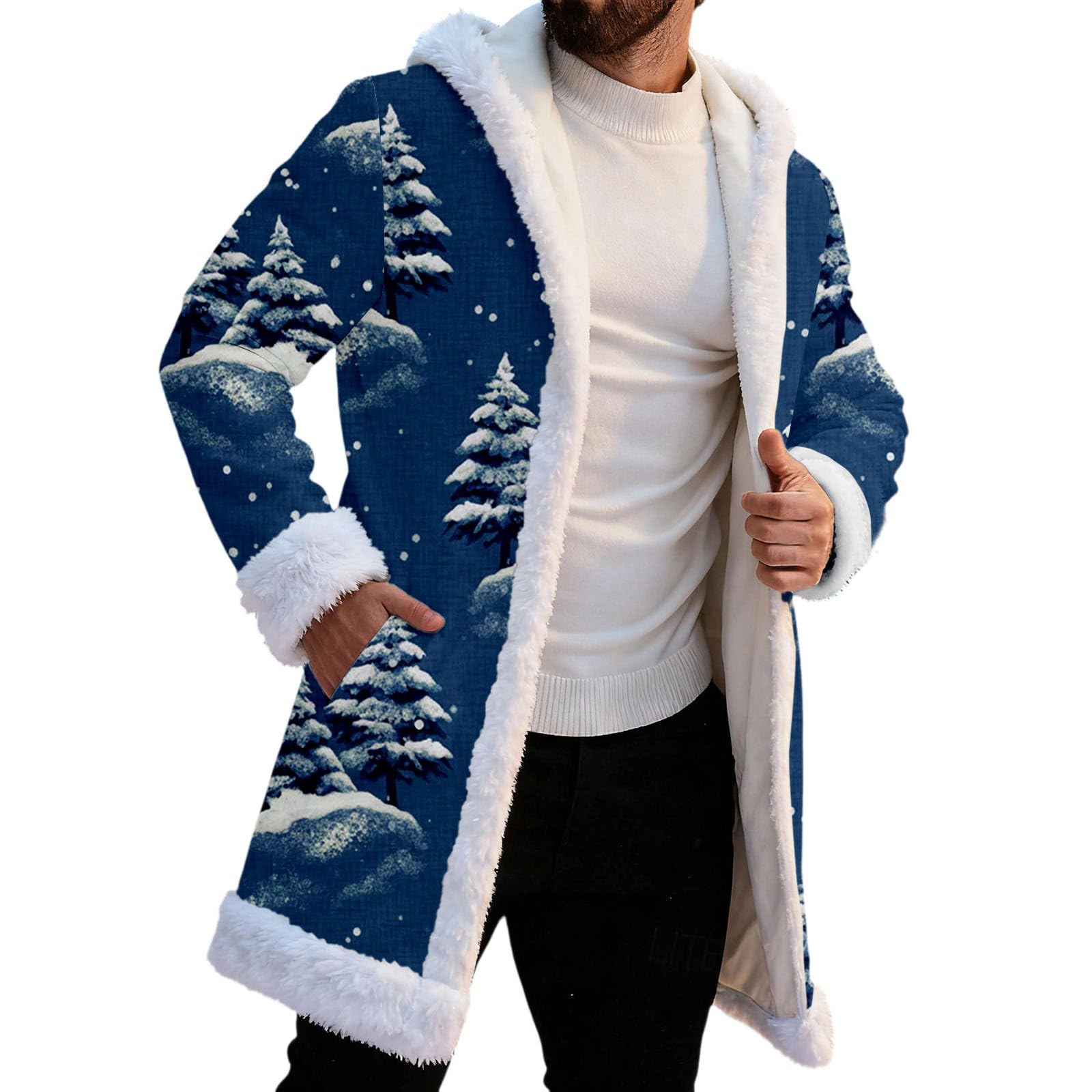 Gemütlicher Winter-Cardigan-Hoodie für Paare, weicher Strickpullover für den Alltag