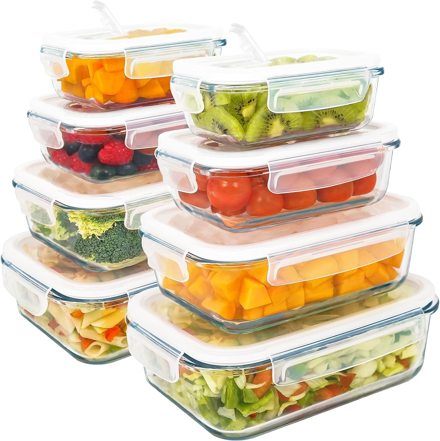 LG Luxury & Grace Lot de 6 Boîtes Alimentaires en Verre (1 0,6 0