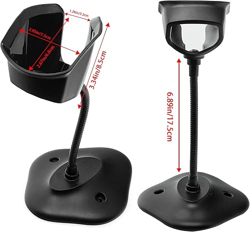 Miniatura 6 de Soporte universal para escáner de código de barras compatible con Zebra Symbol DS4308, DS2208, DS2278, DS4608, DS8108 - No de pedido 20-71043-04R,