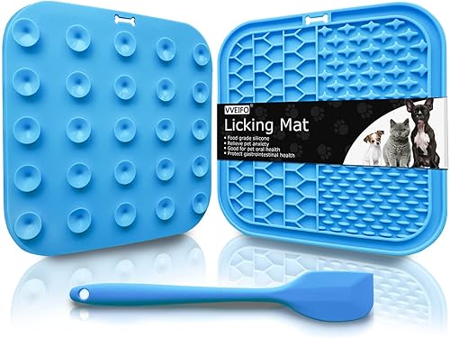 Alfombrillas para lamer con ventosas para perros y gatos, alimentador lento, reductor de aburrimiento y ansiedad, boca limpia de mascotas, perfectas