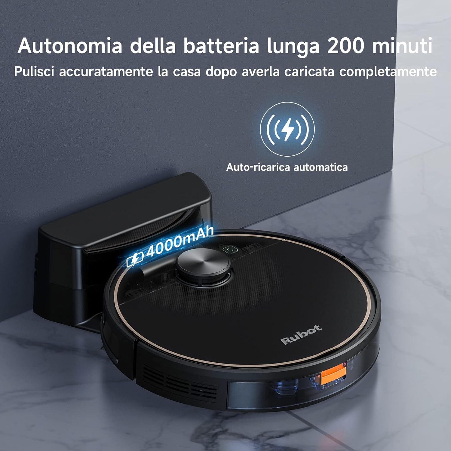 Robot Aspirapolvere Aspirazione 4500Pa Robot Aspirapolvere Lavapavimenti con Mappatura, 200 min Navigazione LDS e Serbatoio Acqua Elettrico, App e controllo Alexa per Pulizia Domestica/Peli Animali Robot Aspirapolvere Aspirazione 4500Pa Robot Aspirapolvere Lavapavimenti con Mappatura, 200 min Navigazione LDS e Serbatoio Acqua Elettrico, App e controllo Alexa per Pulizia Domestica/Peli Animali