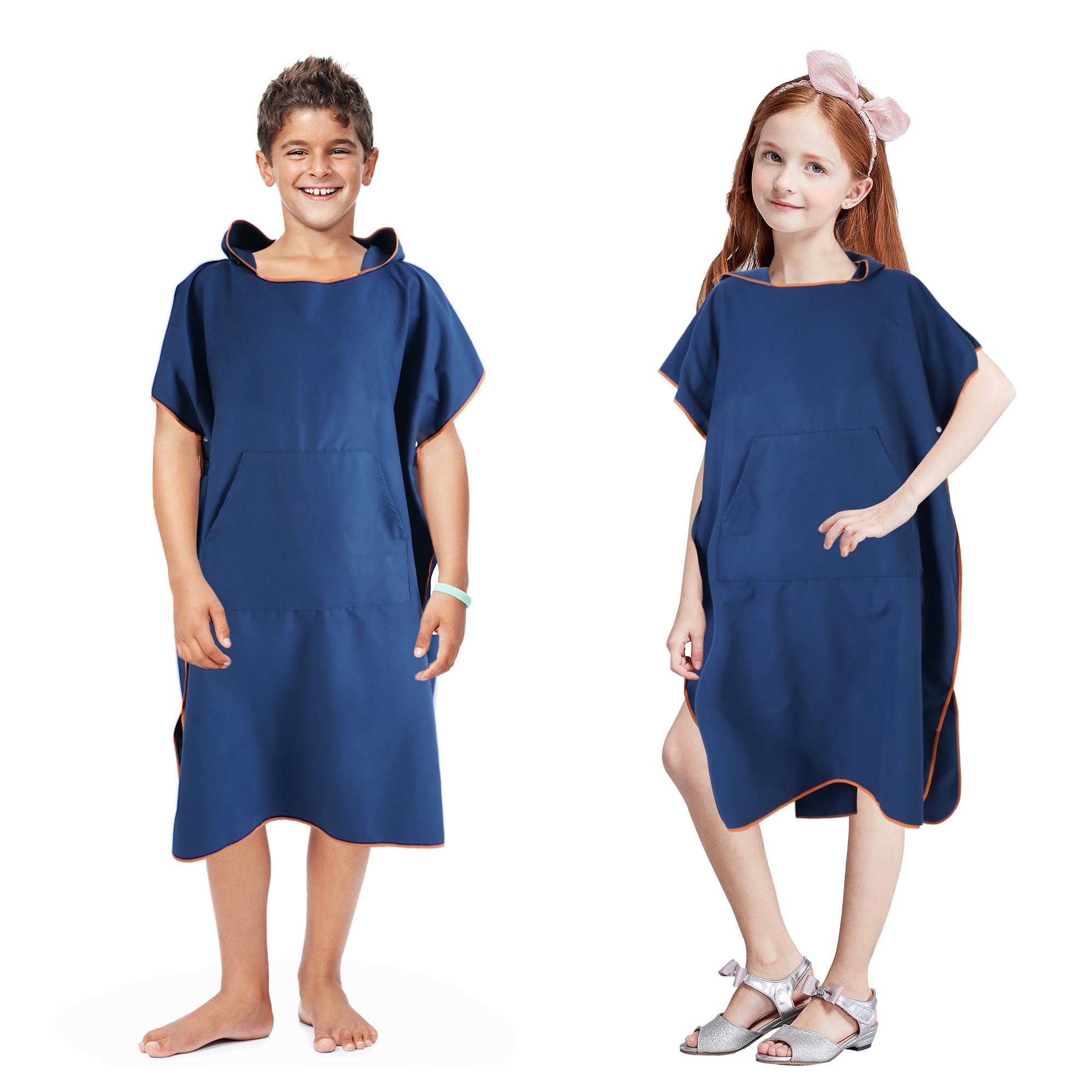 Pameil Changing Robe Bath Poncho for Men and Women, Poncho Towel, Microfibre Surf Poncho, Bath Poncho, Towel, Made of Microfibre Also as Changing Aid Beach (Small)