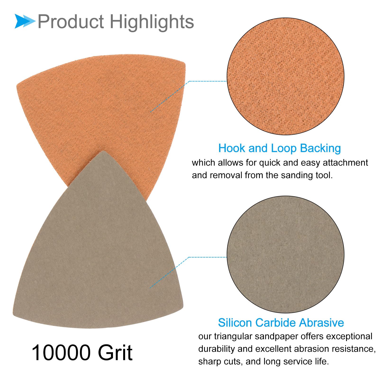 CoCud Hook and Loop Triangle Sanding Pads Oscillating Sand Papers - Image 4