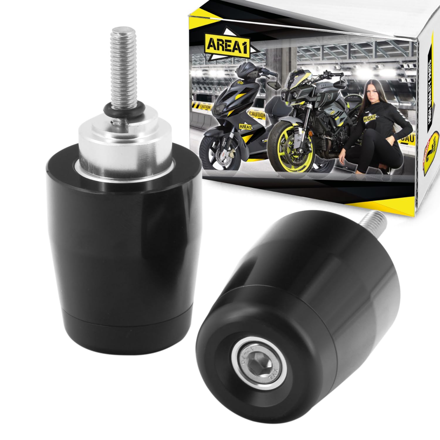 Area1 Set Pesi Manubrio/Ammortizzatori Vibrazioni per Moto – Compatibile con CRF, CB500X, Hornet, CB500 / 750/1100, CB125F, CB500F, CB500X, CB600F, CB650F, CB900F, CB1000, CBR125, CB125R