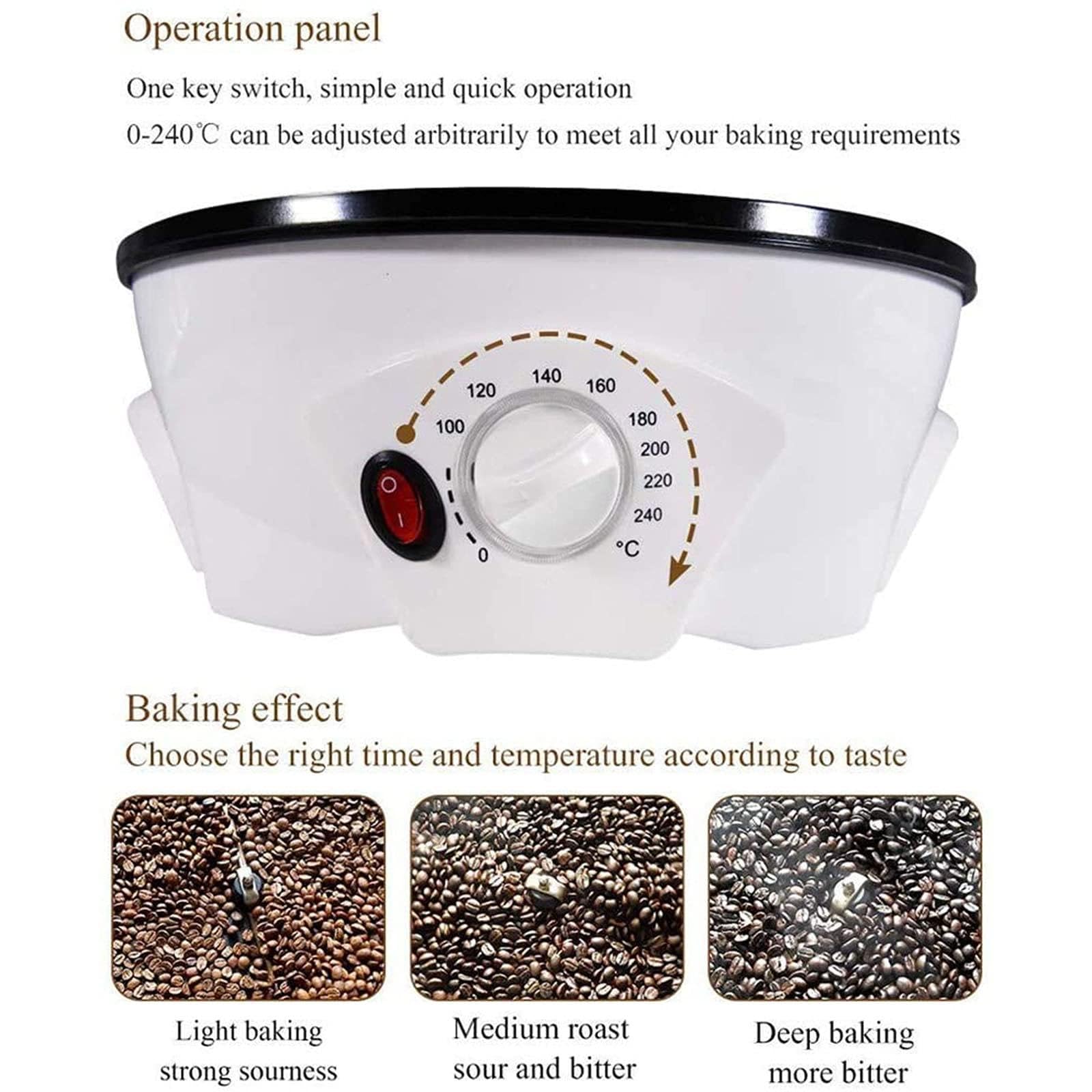 Tostatrice Caffè Domestica Da 4kg: Professionale, Con Timer E Temperatura Regolabile