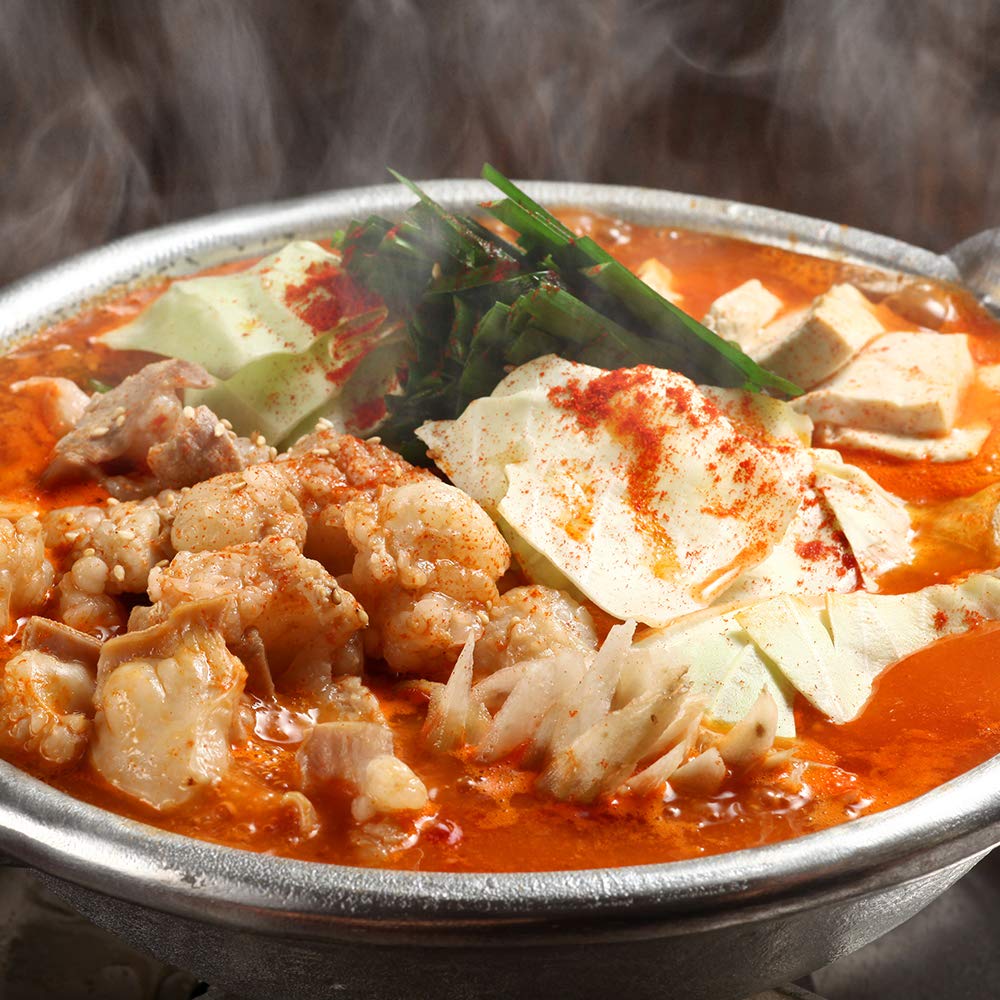 博多若杉 牛もつ鍋セット 国産 九州 福岡 お取り寄せ チゲ味